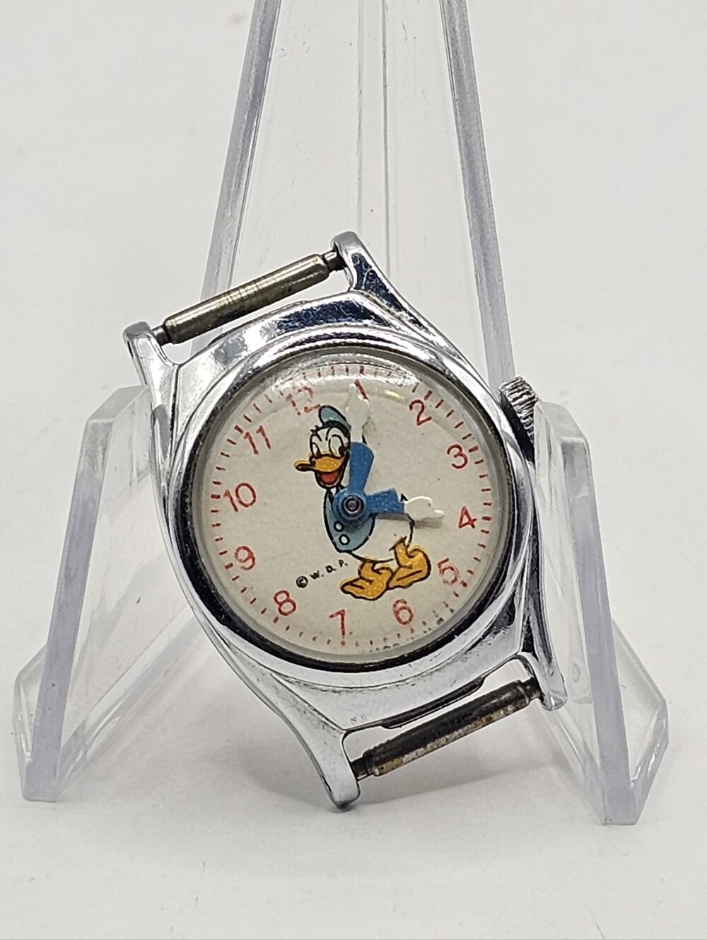 Rare 1955 US Time WDP Donald Duck Manually Wound Wristwatch Running/Working